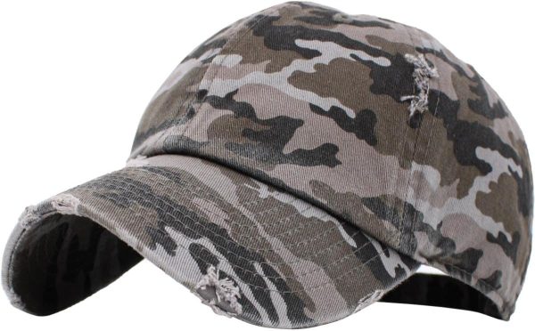 Vintage Washed Distressed Cotton Dad Hat Baseball Cap Adjustable Polo Trucker Unisex Style Headwear