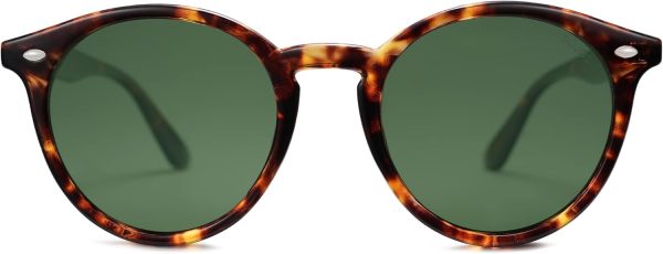 Retro Round Polarized Sunglasses for Women Men Classic Vintage Sunnies